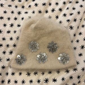 Jennifer Behr Crystal Embellished Alpaca Knit Beanie